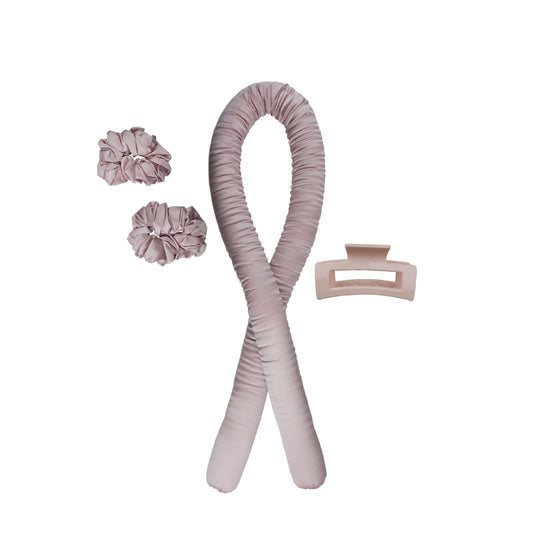Velverie Heatless Hair Silk Curling Ribbon Kit - The Slumber Curler Pink - Velverie